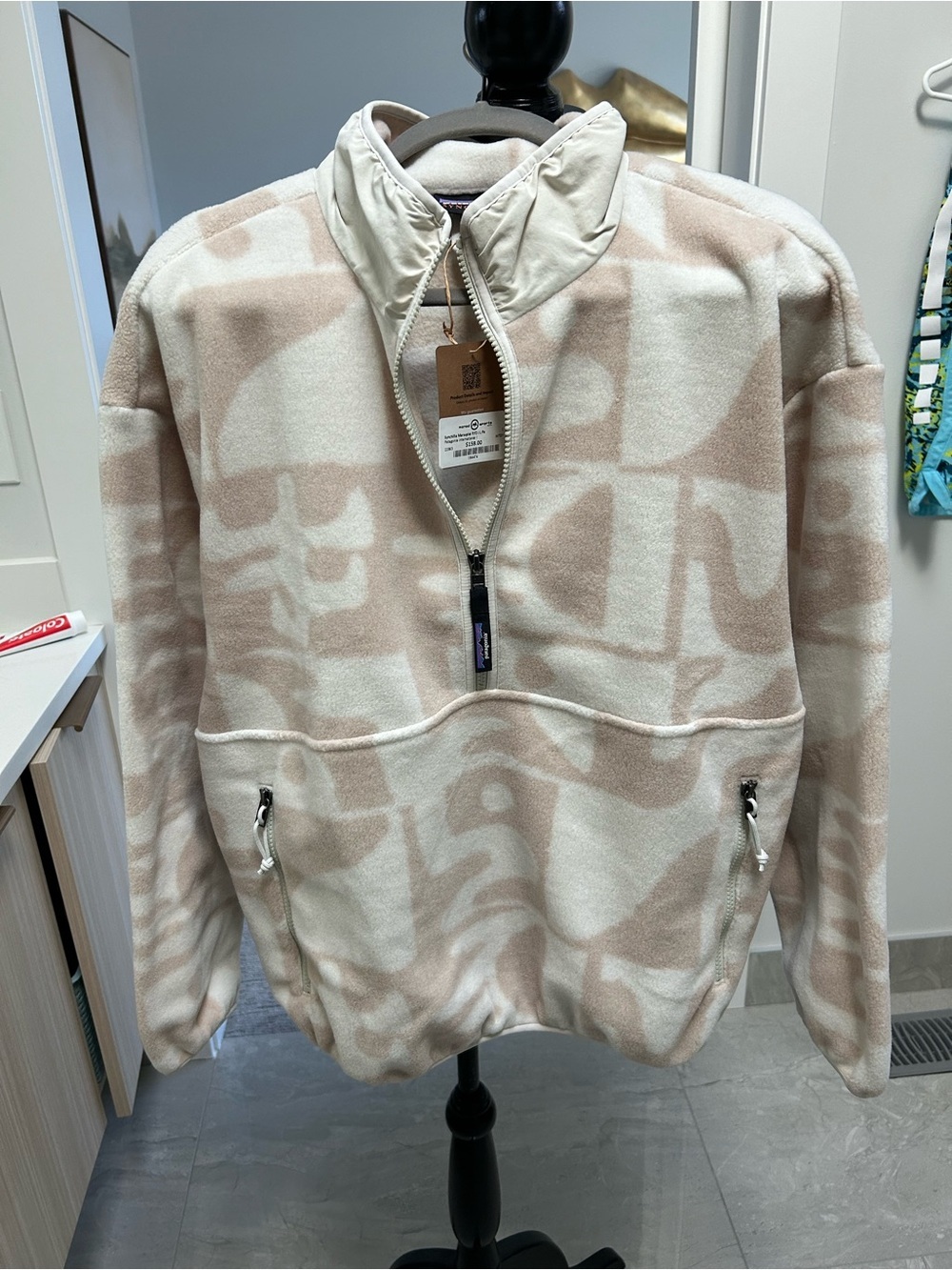 Patagonia womens Synchilla Marsupial pullover half zip large - Picture 3 of 4
